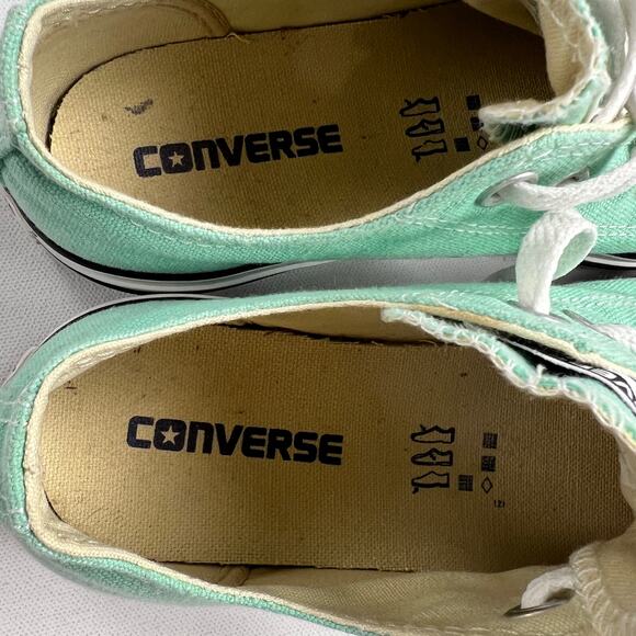 Converse All Star Low Top Turquoise Chuck Taylor Sneakers Lace Up Size 7 - Picture 5 of 9